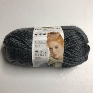 Hometown Charcoal Gray Acrylic Yarn - 5 oz